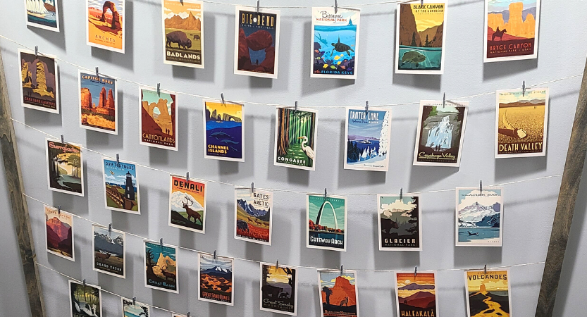 Read more about the article DIY Craft National Park Postcard Display